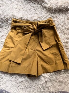 NWT J. Crew Mustard Tie-Waist High-Rise Shorts